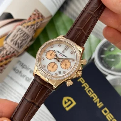 Жіночий годинник Pagani Design PD-1730 Gold-Brown